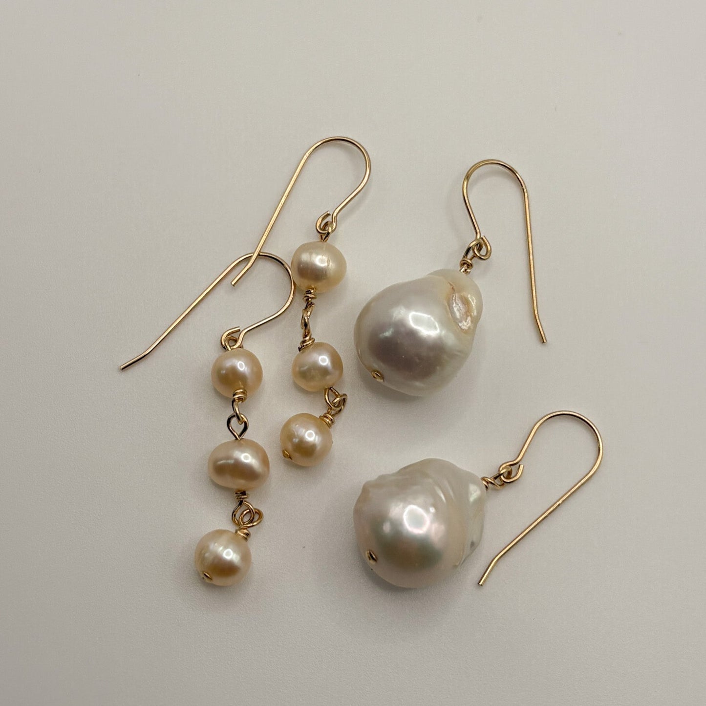 Gold Filled Hook with Baroque Pearl