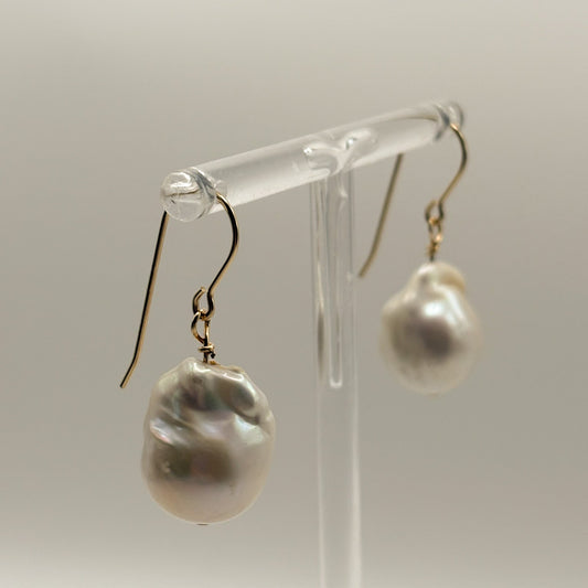 Gold Filled Hook with Baroque Pearl